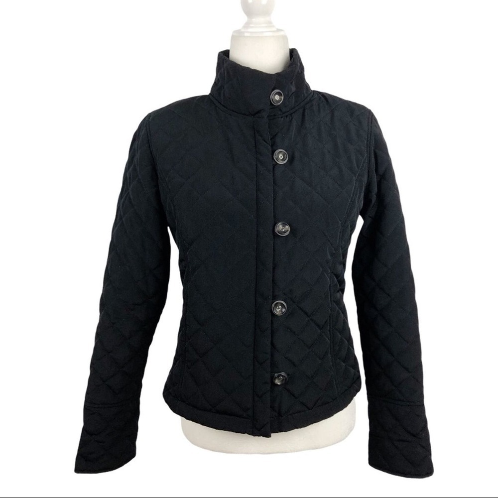 Calvin Klein Quilted Black Winter Full Zip Jacket Size XS